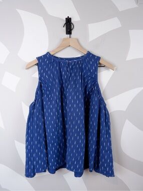 FAHERTY Eliza Organic Cotton Oversized Tank Top Blue | S